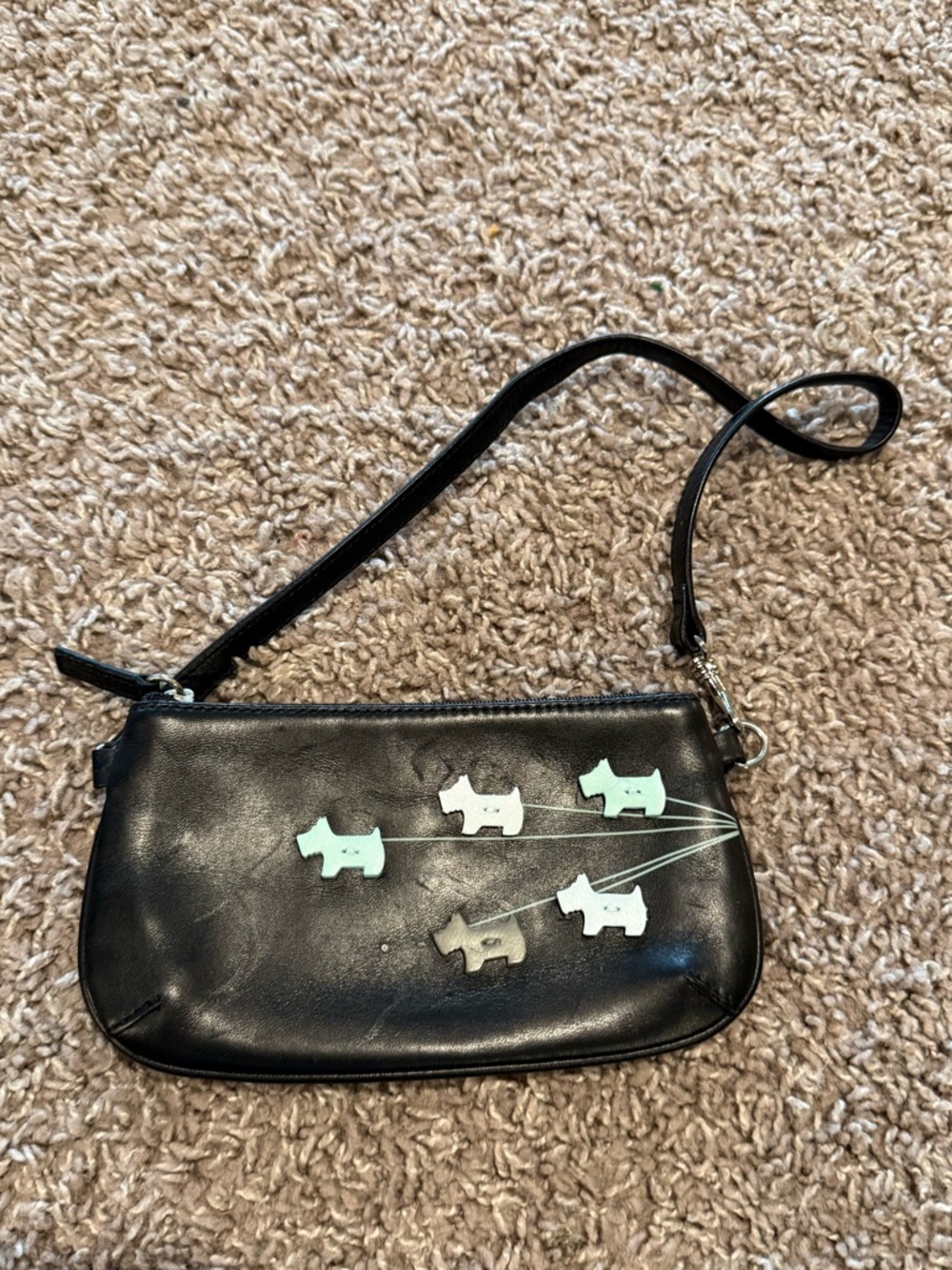 Radley London Leather Mini Micro Bag Dog Novelty Print